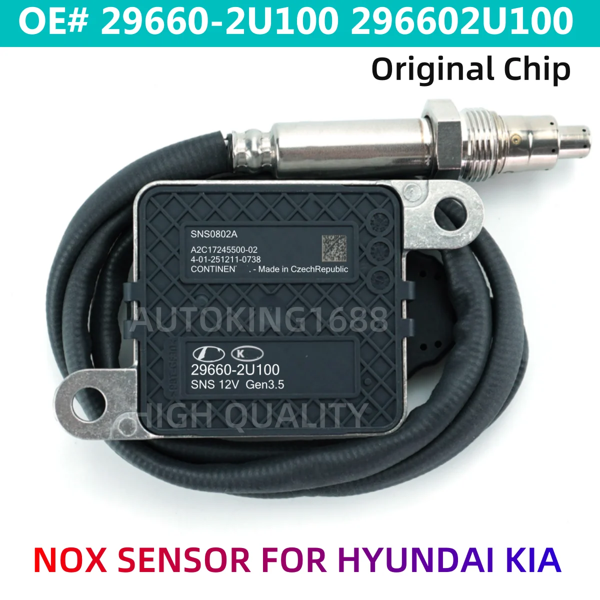 High Quality New 29660-2U100 SNS0802A Nitrogen Oxide Sensor For HYUNDAI KIA Auto Car Parts