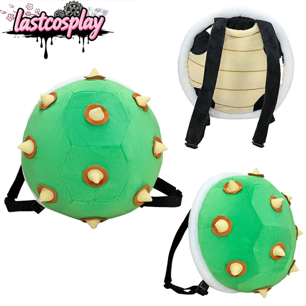 Bowser Jr Cosplay Bag Anime Bros Roleplay Cartoon Turtle Backpack School Shoulder Bags Halloween Carnival Costume Accessories