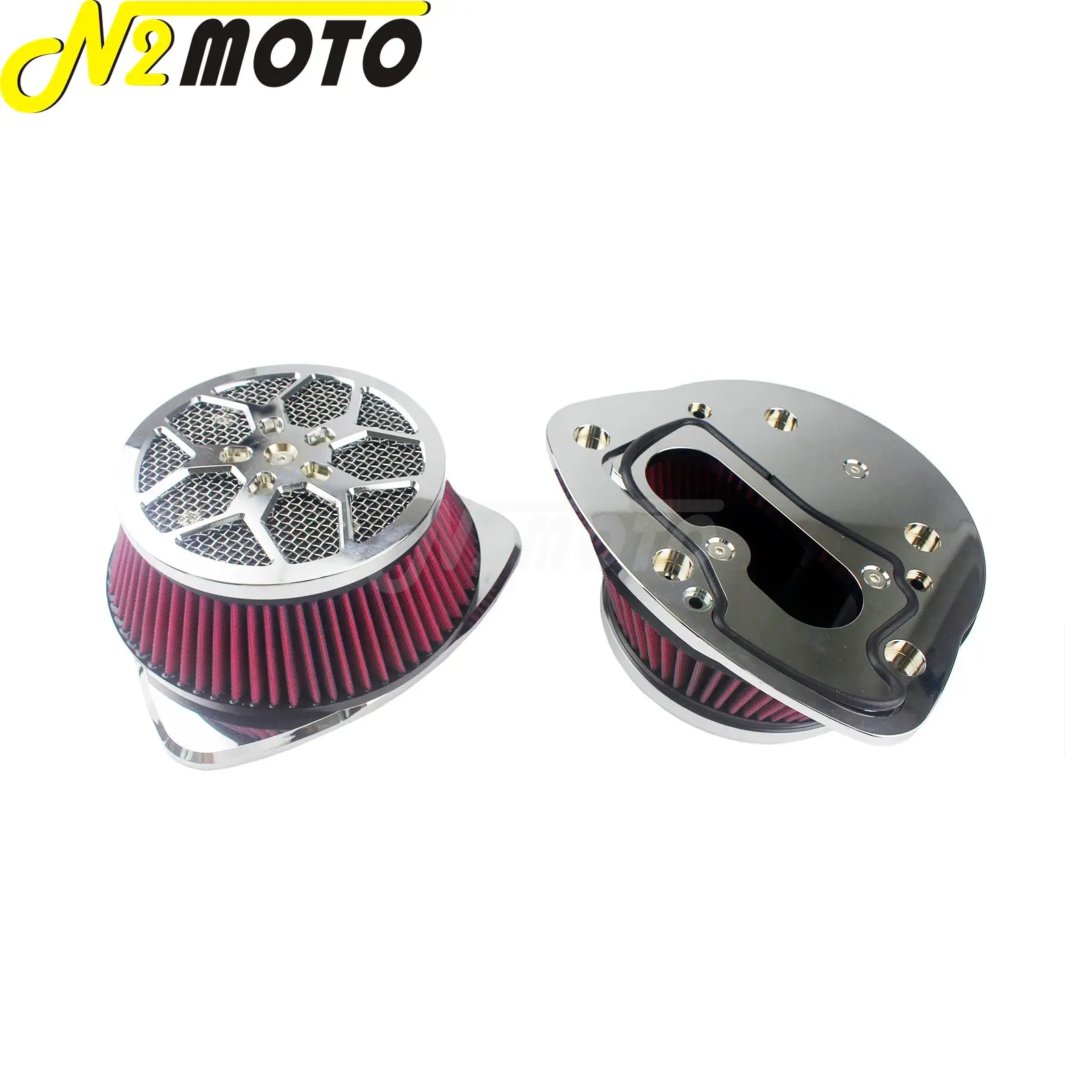 Motorcycle Twin Air Filter Dual Intake Air Cleaner Big For Suzuki M109R Boulevard BOSS 1783 Intruder VLR1800 VZR1800 2006-2019