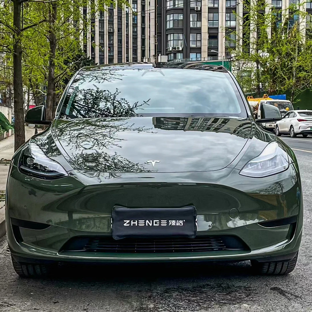 Dark Green Car Wrap Auto Vinyl Premium PET Bubble-Free Stretchable Removable Easy to Install Customization