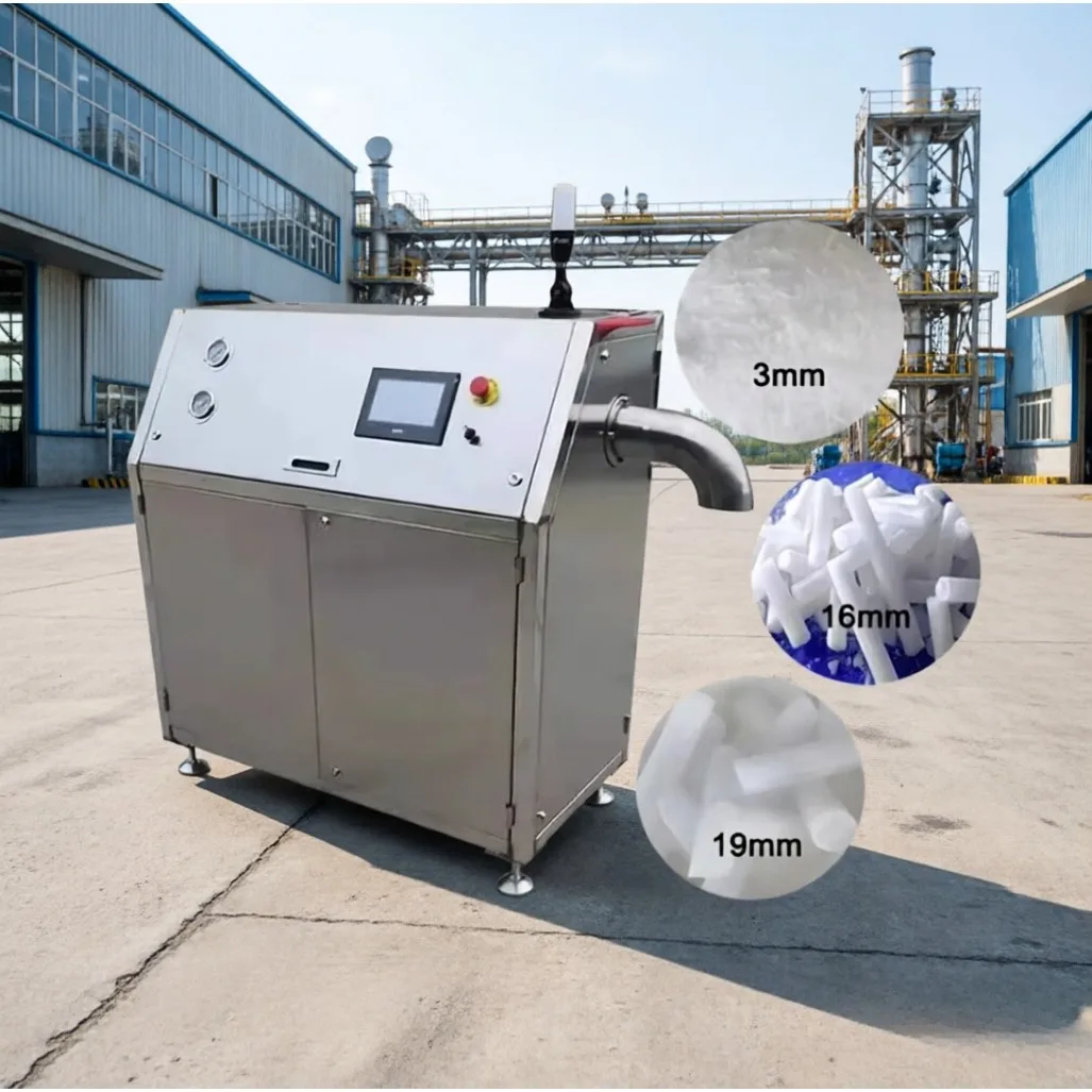 Dry Ice Pellet Making Machine Push Wheel Mobile Design Simple Operation Small Factory Dry Ice Particle Manufacturing Equipment