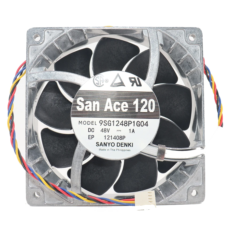 New Sanyo 9SG1248P1G04 48V 1.00A 12038 12CM aluminum frame cooling fan