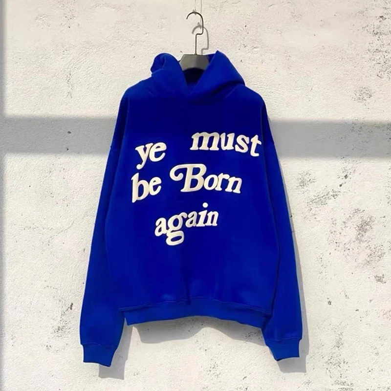 Royal Blue New Letter Foaming Printing CPFM Hoodies Men Woman 1:1 High Quality Loose Lovers Pullover Sweatshirts