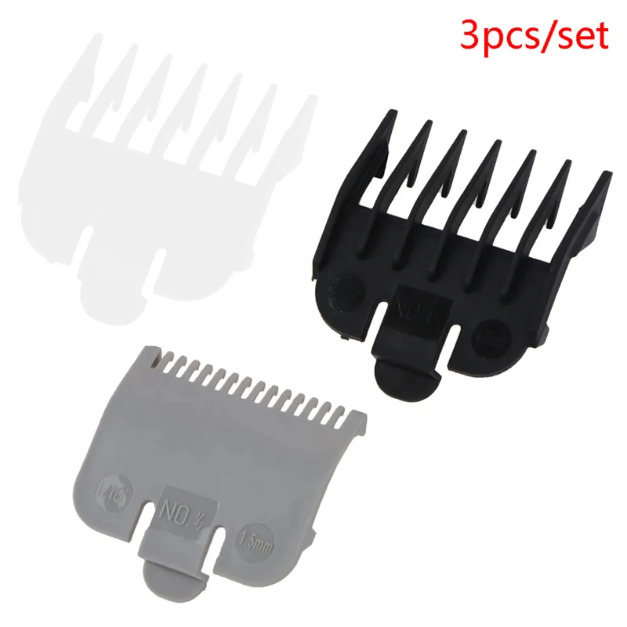 3Pcs 1.5mm/3mm/4.5mm Hair Clipper Replacement Sheath Limit Comb Accessory Guide Comb Professional Suitable for Wahl Trimmers