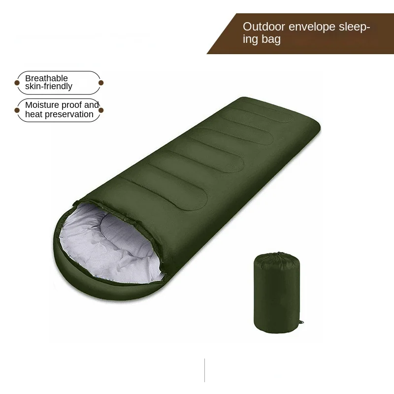 

Factory Envelope Sleeping Bag Outdoor Camping Sleeping Bag Thickened Adult Hollow Cotton Winter Sleeping Bag Sleeping Bag