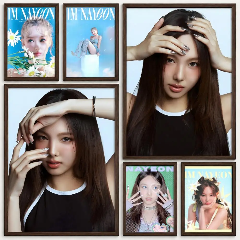 Singer Nayeon Poster Self‑Adhesive Waterproof PP Poster Coffee House Bar Wall Art Sticker Room Home Decor