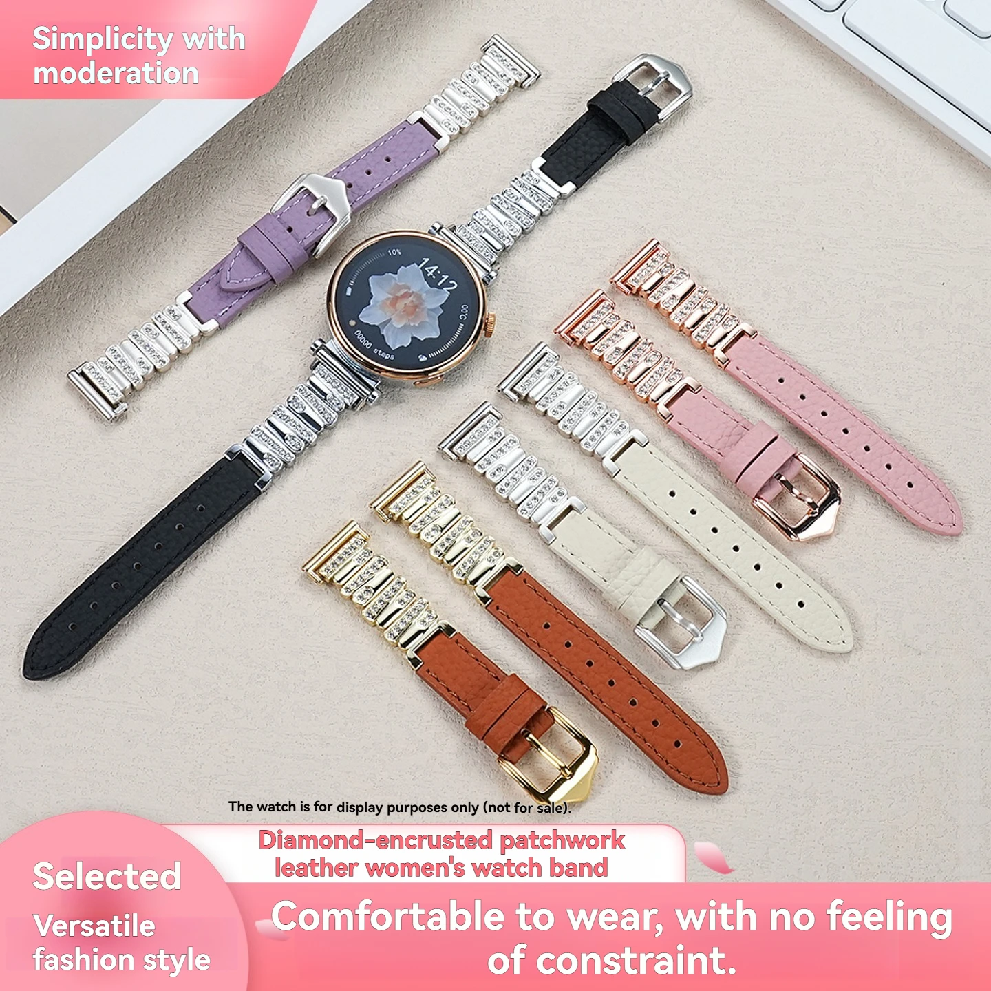 Genuine leather watchband suitable for Huawei GT5/GT6 watch watch5 first layer cowhide strap replacement accessories female 41mm