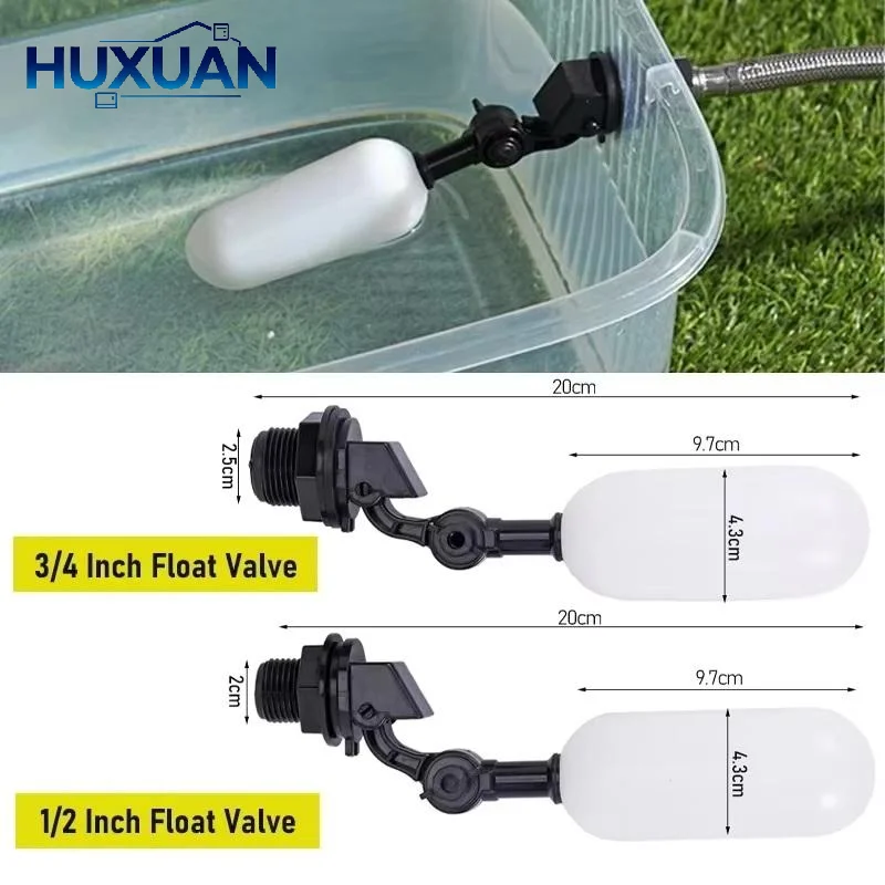 Floating Auto Fill Valve Automatic Fill Tank Water Level Control Plastic Float Ball Valve