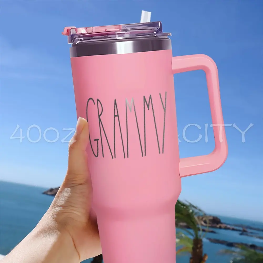 

40oz Stainless Steel Tumbler with Lids and Straw, Reusable Bottle Water Cup Travel Mug Double Vacuum Insulated Mug best gift