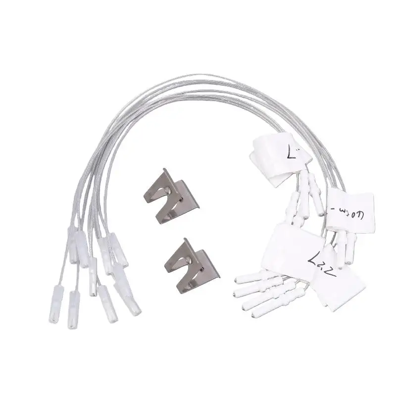 texture2/4Pcs Ceramic Electrode Ignitor Wire And Ceramic Electrode Assembly For BBQ Igniter Electrode 30/40/45/50/60cm
