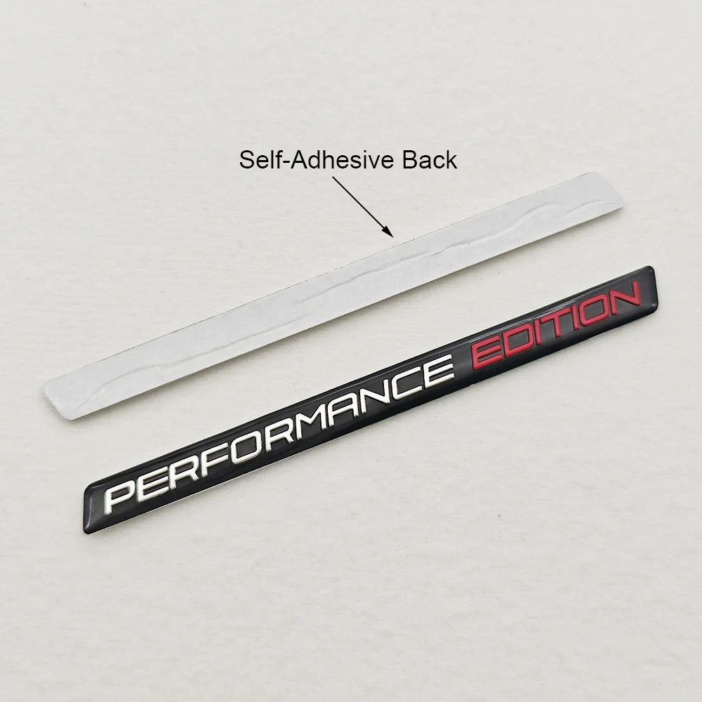 2PCS 3D Aluminium Performance Edition Emblem Car Logo Badge Decoration Rear Trunk Fender Sticker Decal Motorcycle Accessories
