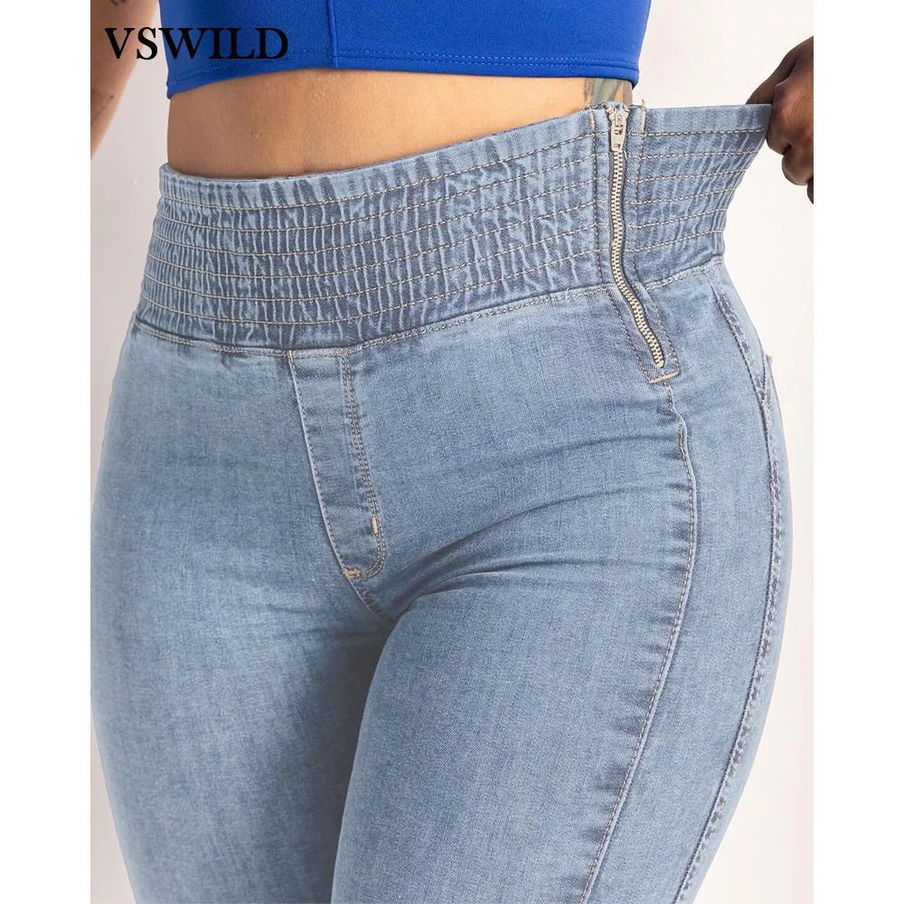 High Waist Jeans Women\'s Summer Thin Skinny Pants New Stretch Slim Fit Pencil Pants Slimming Cropped Pants