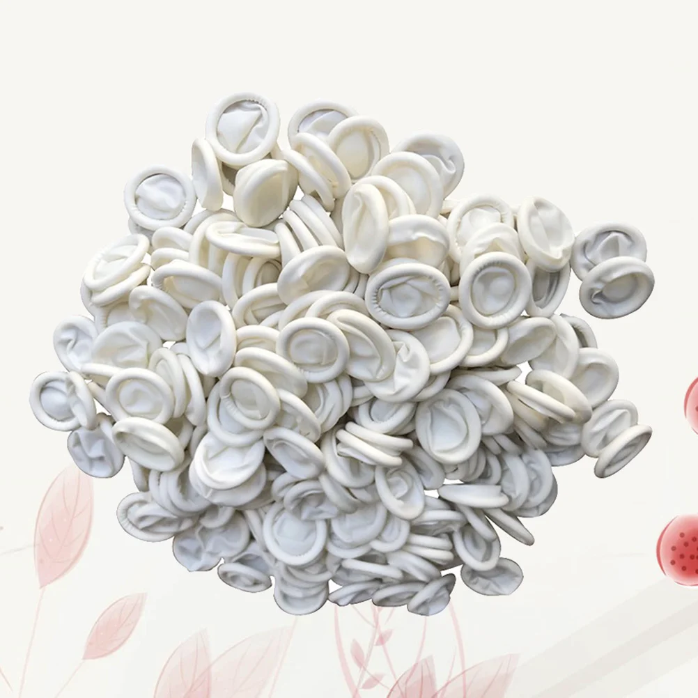 

830pcs Disposable Latex Finger Cots Medium Size Flexible Stretchy For Nail Art Electronic Repair Painting Teachers