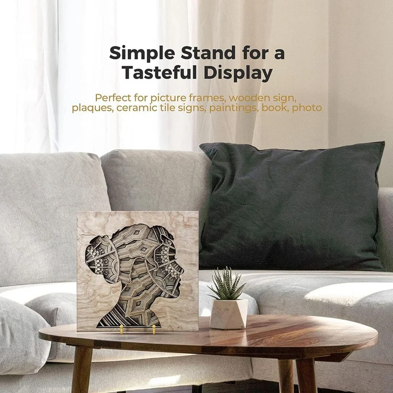 Plate Stands For Display - 6 Inch Plate Holder Display Stand + Metal Frame Holder Stand For Decorative Plate,Photo Easel