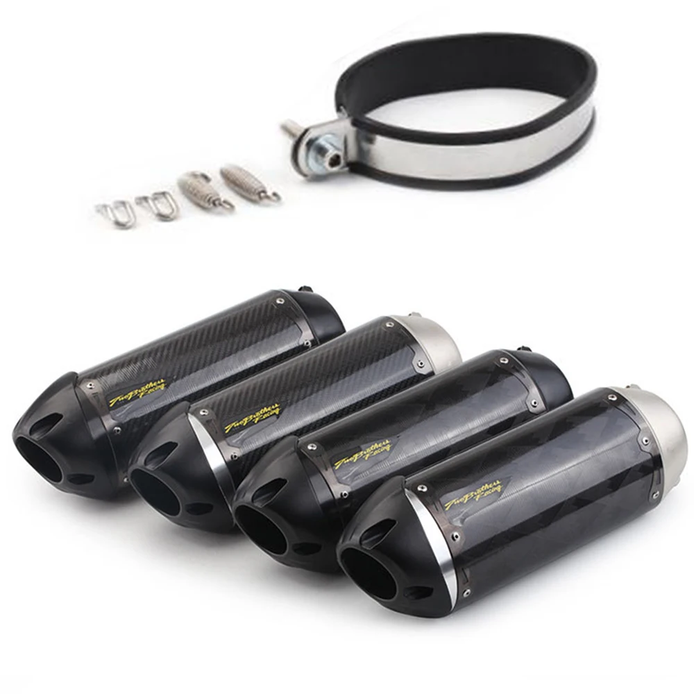 51mm Motorrad-Auspuff Kohlefaser-Schalldämpfer USA Two Brothers für Honda FZ6N GSXR1000 S1000rr R6 R1 ER6N R3 Nmax Tmax PCX NVX