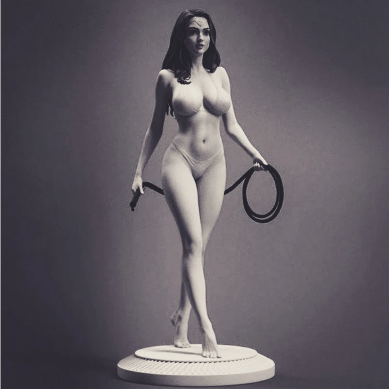 Figurine en résine de fille en bikini à l'échelle 1/24, Kit de modèle à assembler, Fantasy Hobby Western Mirror Toy, non assemblé, non peint