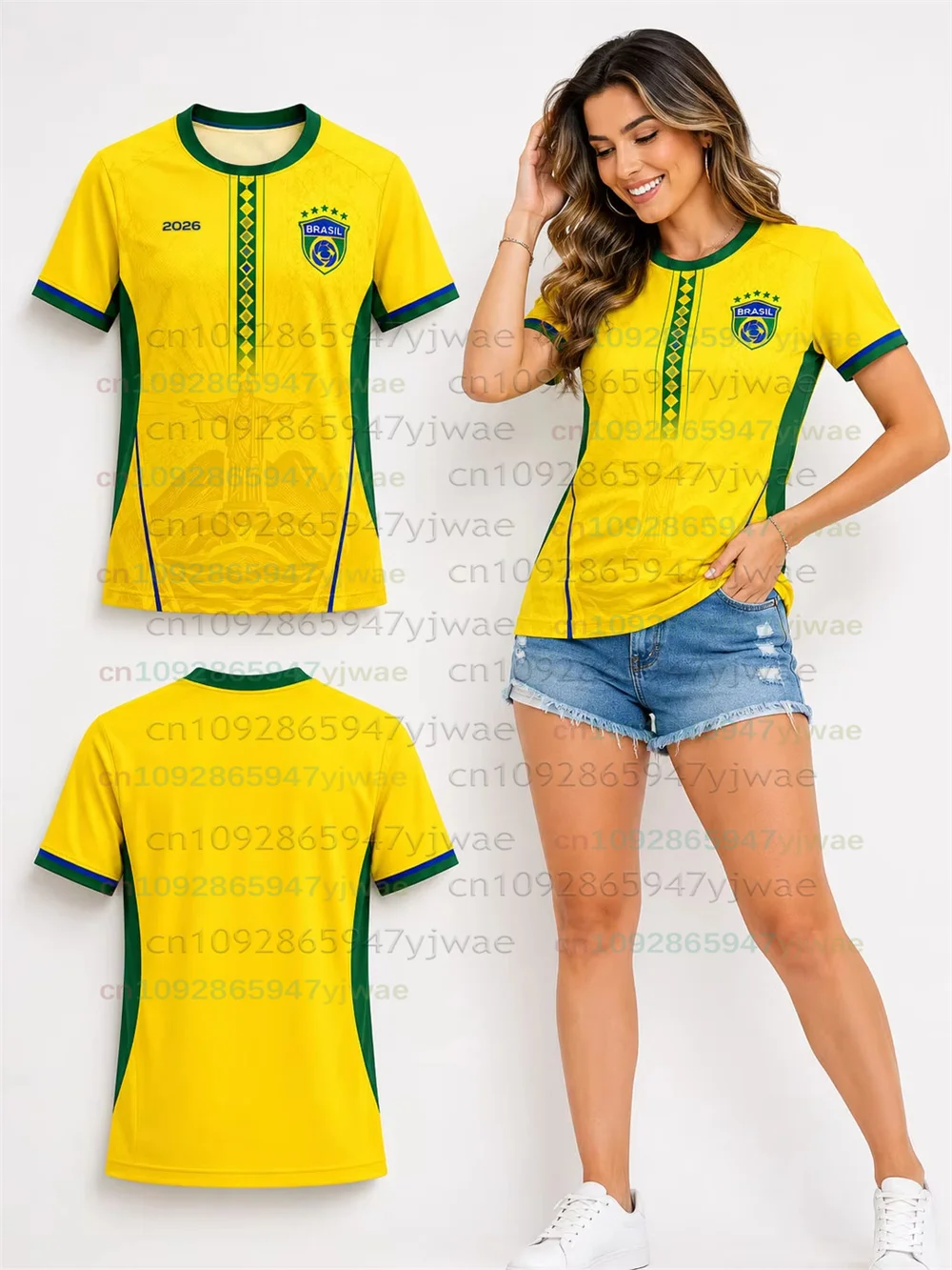 2026 Summer New Brazil Football Jerseys For Men 2026 Football Support Sports Tshirts Mesh Breathable Tees Fans Gifts Man Clothes