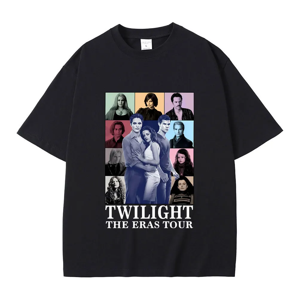 Movie Twilight The Eras Tour T-shirts Jacob Black and Bella and Edward Cullen T Shirt Men Women Casual Vintage Oversized Tshirt