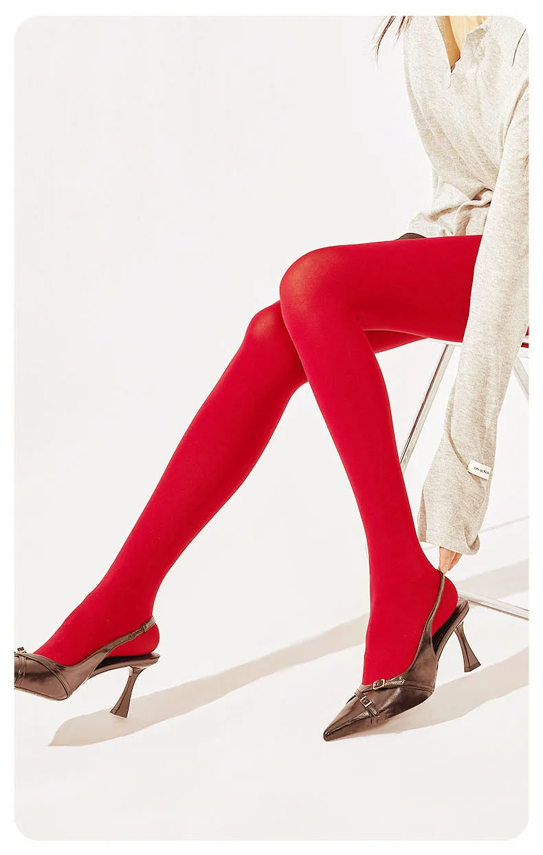 18 Farben Übergrößen-Strumpfhose Damen Bunte Warme Sexy Strumpfhosen 60-120KG Strumpfhose Große Elastische Lange Strümpfe – Detail 2
