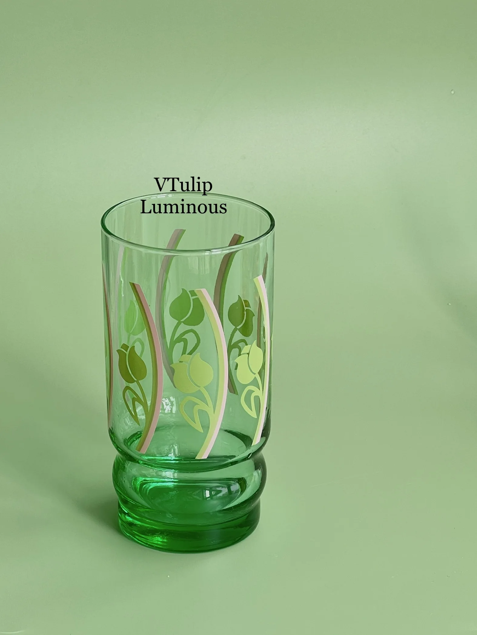 Glass  green amber brown juice cup