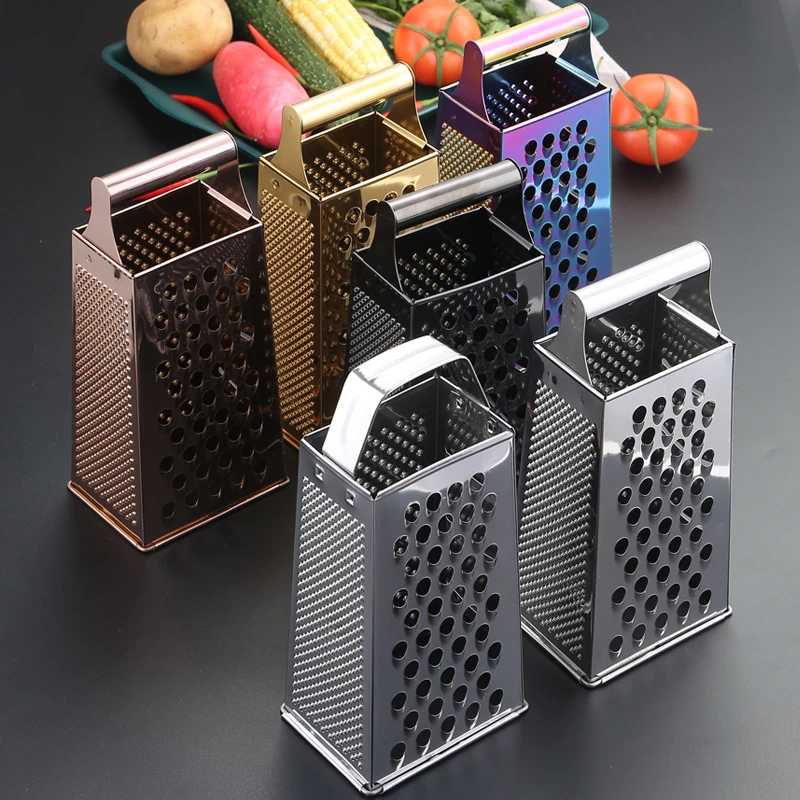 Stainless Steel Four-sided Shredders Ginger Grater Stereoscopic Multifunctional Handheld Planer Kitchen Vegetable Fruit Gadgets