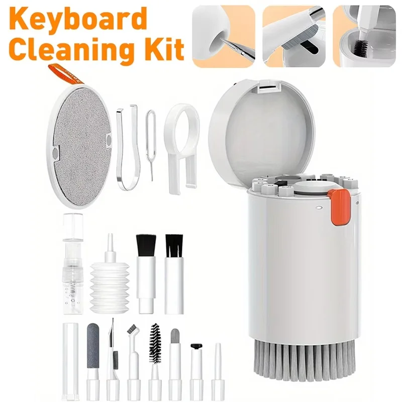Compact Bottle Brush Combination Laptop Keyboard Cleaning Tool Set Multi Tool Dust Removal Set Camera Phone Care Accessories Kit
