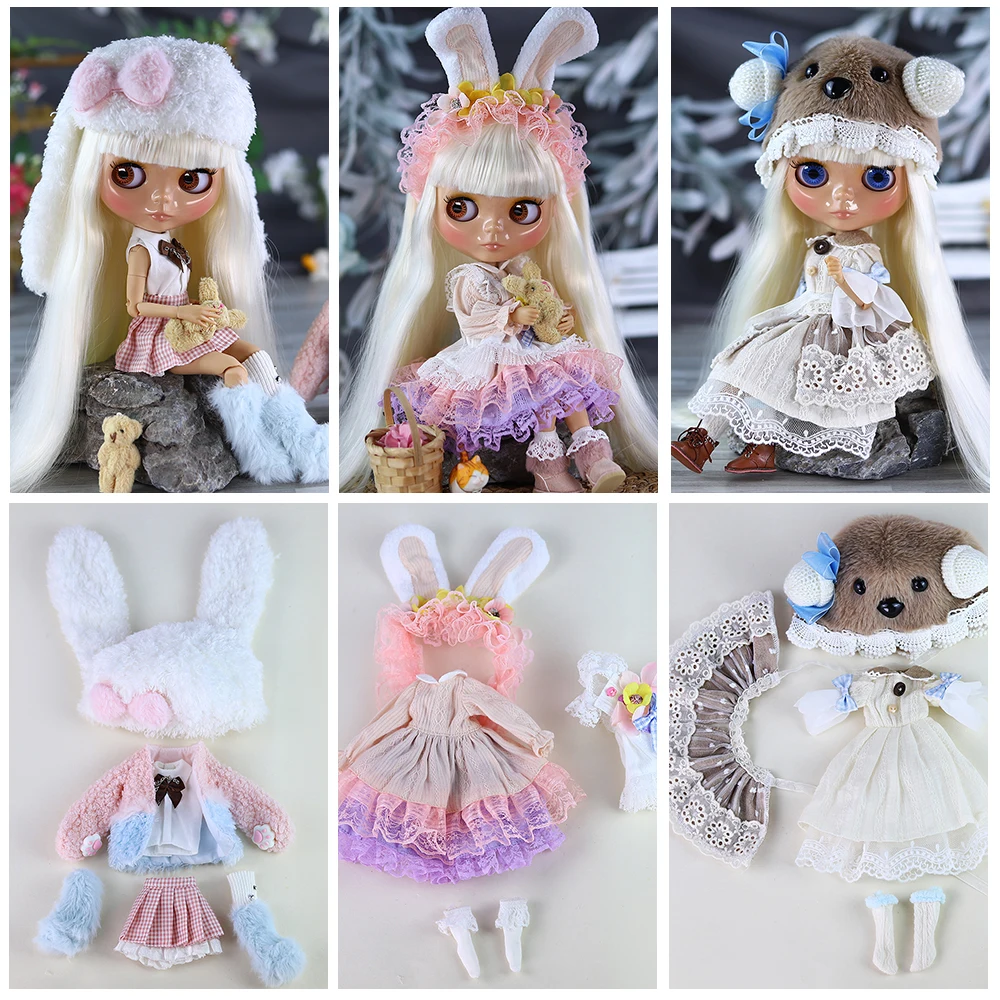 

ICY DBS Blyth Кукольное платье 1/6 bjd милая плюшевая Серия набор Аниме Игрушки для девочек подарок SD