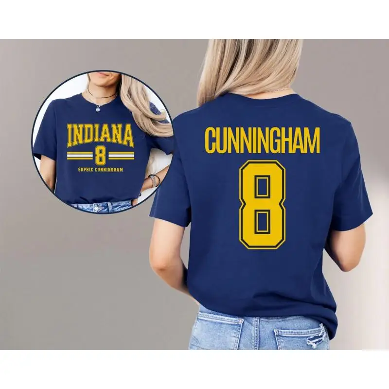 Sophie Cunningham Bella Canvas 3001, 8 Indiana Basketball Tee T-Shirt