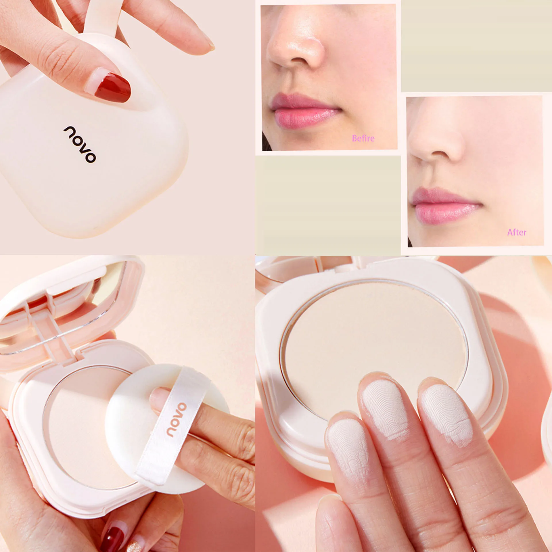

Setting honey powder silky smooth matte concealer hidden pores oil control waterproof without makeup removal wet&dry foundation