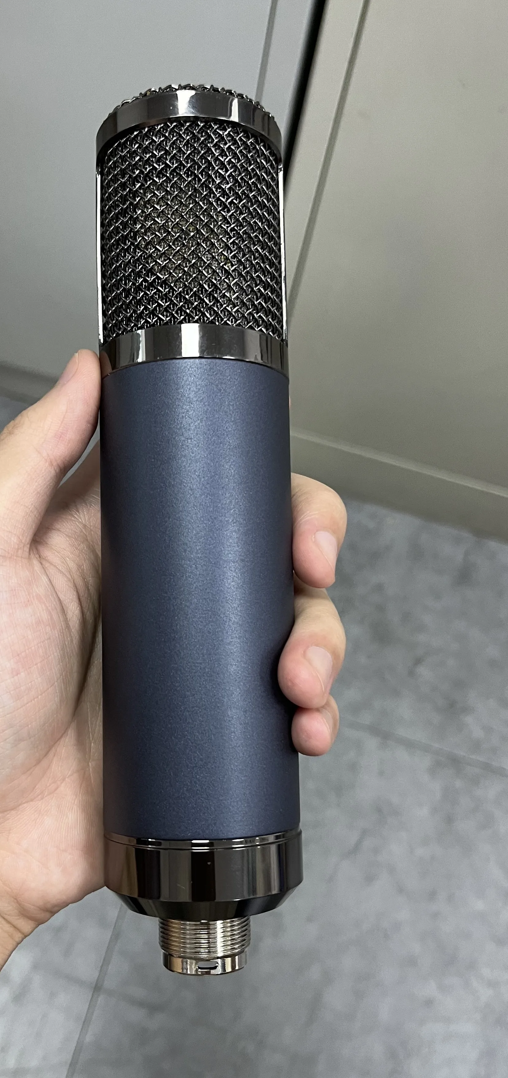 DIY F22 studio microphone body blue color