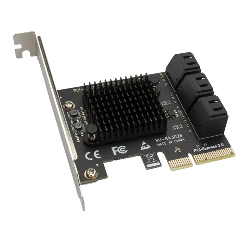 

AEE7-PCI-E 6-портовая карта SATA PCI-E 4X карты PCI Express к SATA 3.0 6 портов SATA III 6 Гбит/с PCIE X4 Плата адаптера расширения