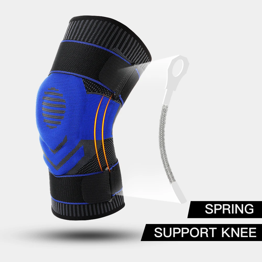 1PCS Knee Brace For Sport Knee Support Kneepad Silicone Spring Patella Protector Running Volleyball Rodilleras Joelheira