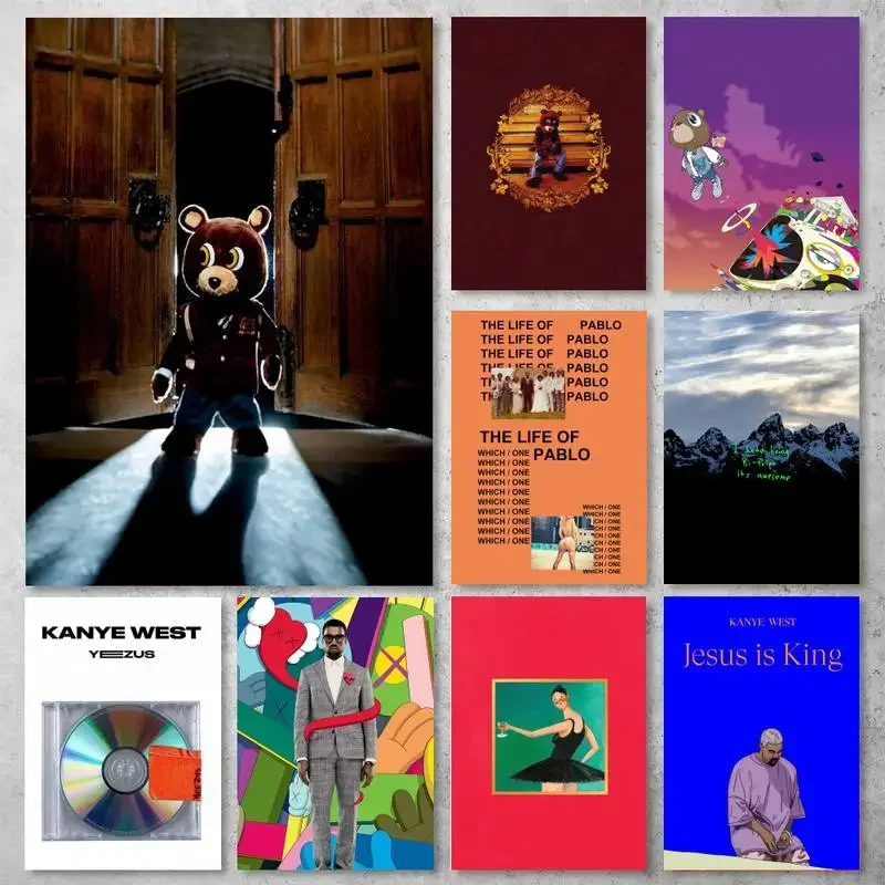 Kanye West Ye Rapper POSTER Plakat Wydruki Obrazy ścienne Pokój dzienny Dekoracja domu Mała
