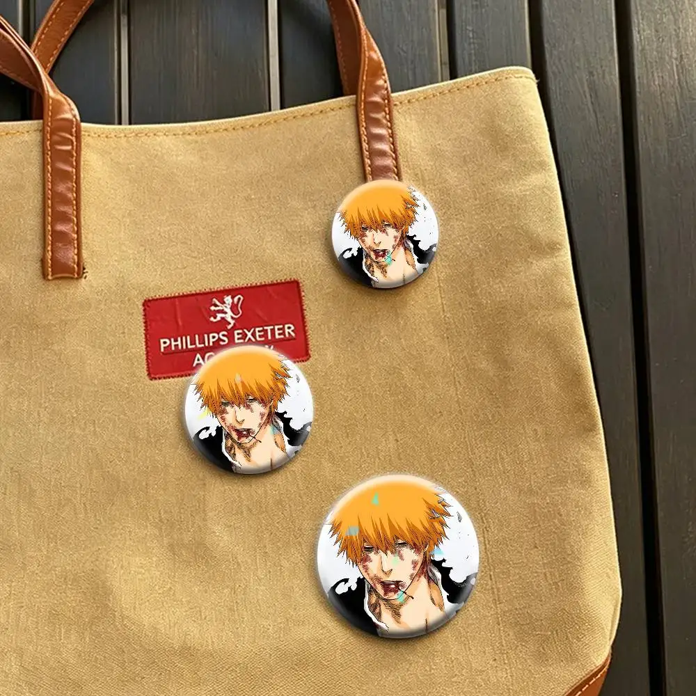 I-Ichigo Kurosaki 32/44/58mm Handmade Pins Round Brooch Badge Backpacks Clothes Jewelry Gifts