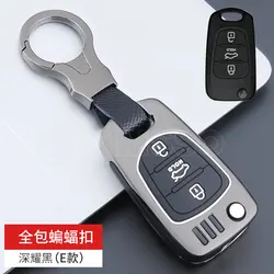 Alloy Car Key Case Cover for KIA Rio 3 Ceed Pro Optima Pride Sportage Soul K2 K5 for Hyundai Accent Elantra I30 Ix20 Ix25 Ix35