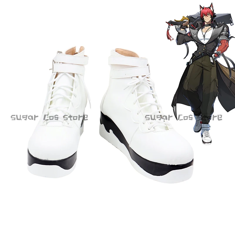 

Game Zenless Zone Zero Komano Manato Обувь для косплея Сапоги Белые ботинки из искусственной кожи Хэллоуин Карнавальная вечеринка Реквизит для женщин и мужчин
