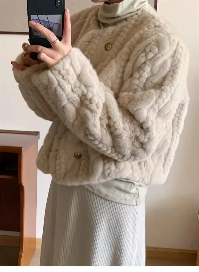 معطف نسائي جديد بتصميم قلاب فضفاض من جلد الغزال المخملي معطف نسائي بأكمام طويلة وأزرار علوية أنيقة