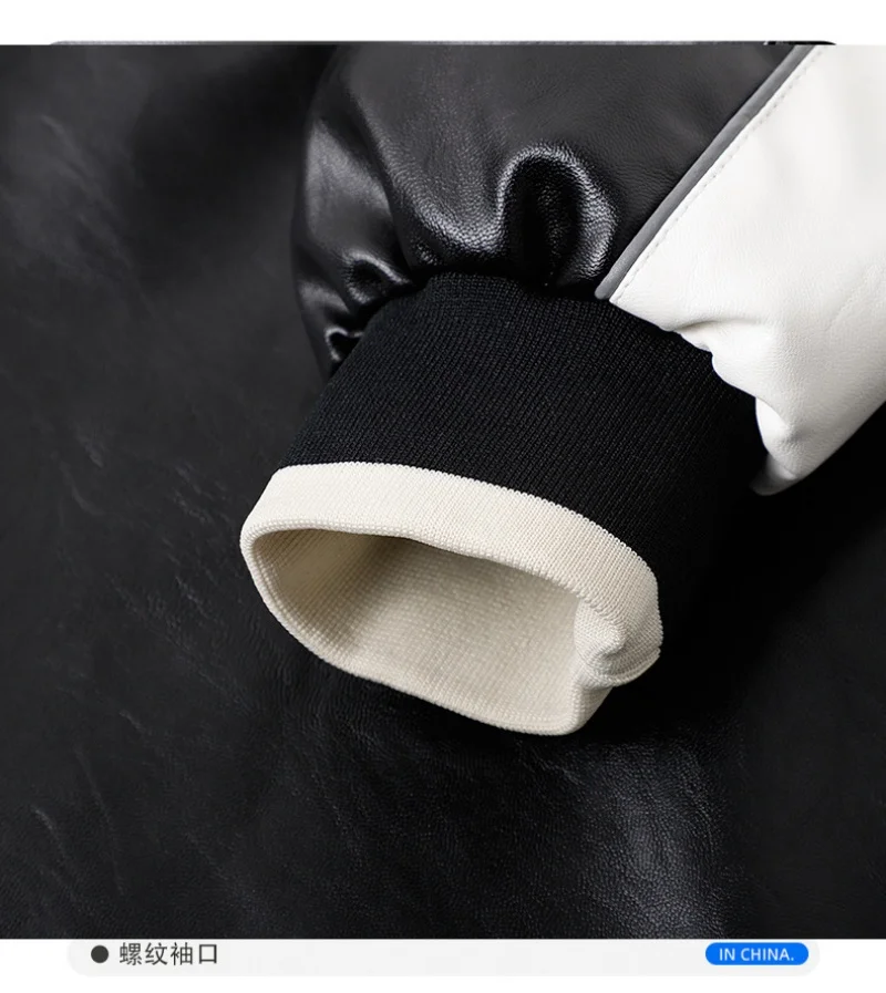 Men's Large-Sized Leather Jacket 2025 New Trendy Motorcycle Wear Spring Autumn Men's Coat Stylish Casual Outerwear