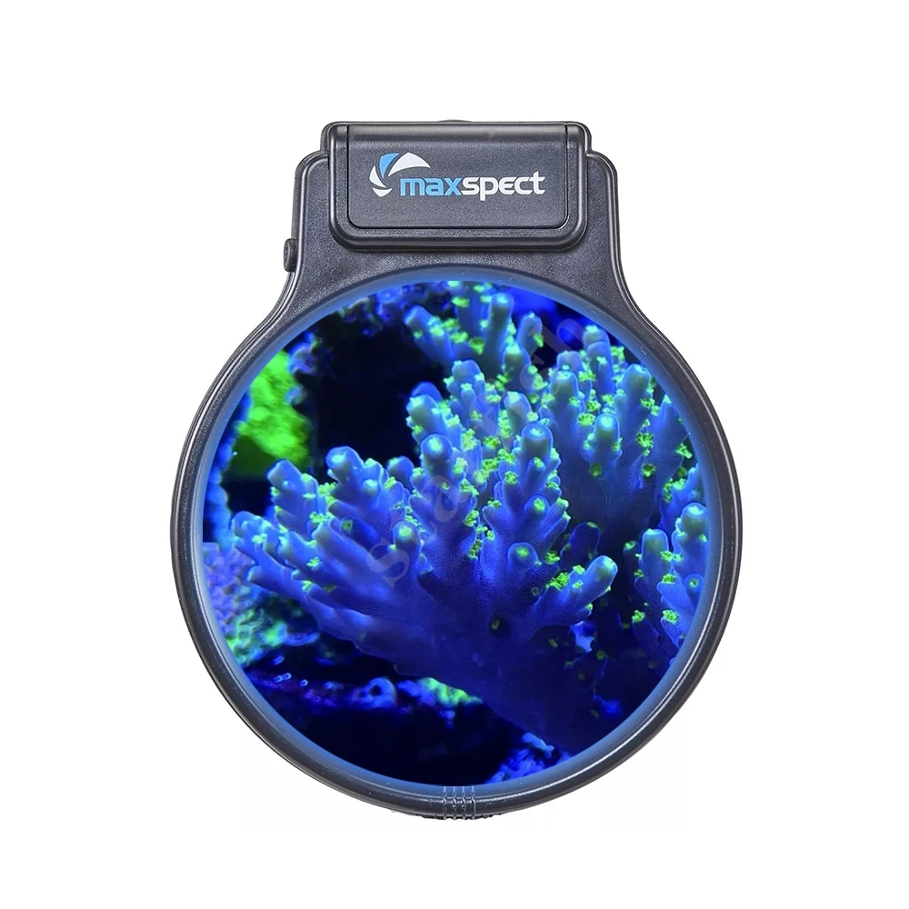 

Aquarium Fish Tank Coral View 3x Magnification Magnetic Blue LED Softbox Light Pastel Reef Magnifier with Snap-on Filter Lenses