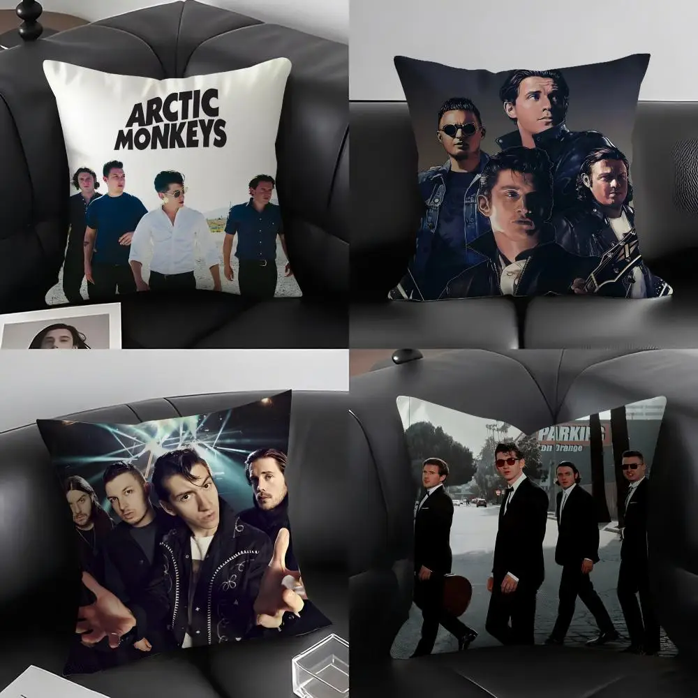 A-Arctic MonkeysS Band Cushion Cover Pillowcase Ultra Soft Skin Friendly Fabric Cloud Like Comfort & Concealed Zipper