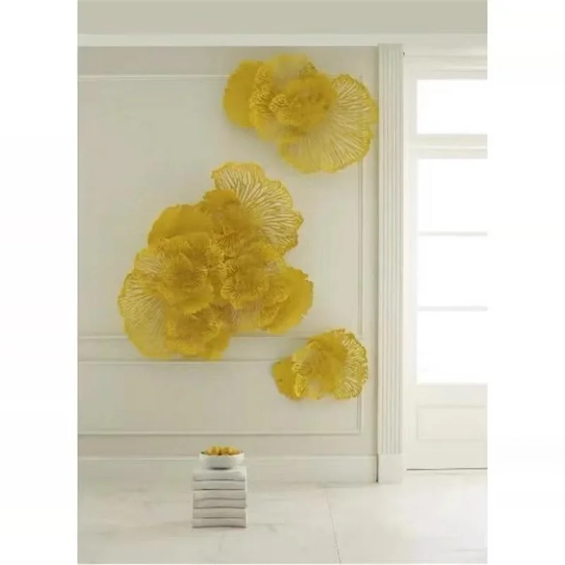 Modern light luxury sofa background wall decoration living room pendant front desk restaurant three-dimensional