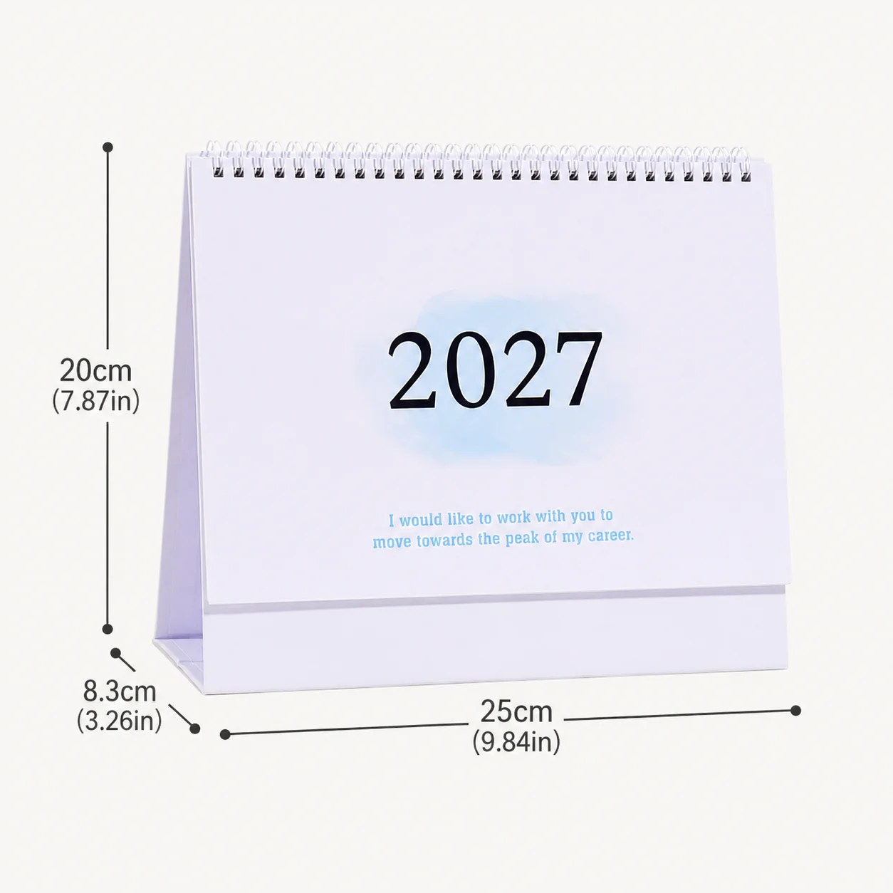 2027 Large Size Monthly Desk Calendar, Spiral Binding Foldable Standable with Monthly Planner To Do List for Office School Home