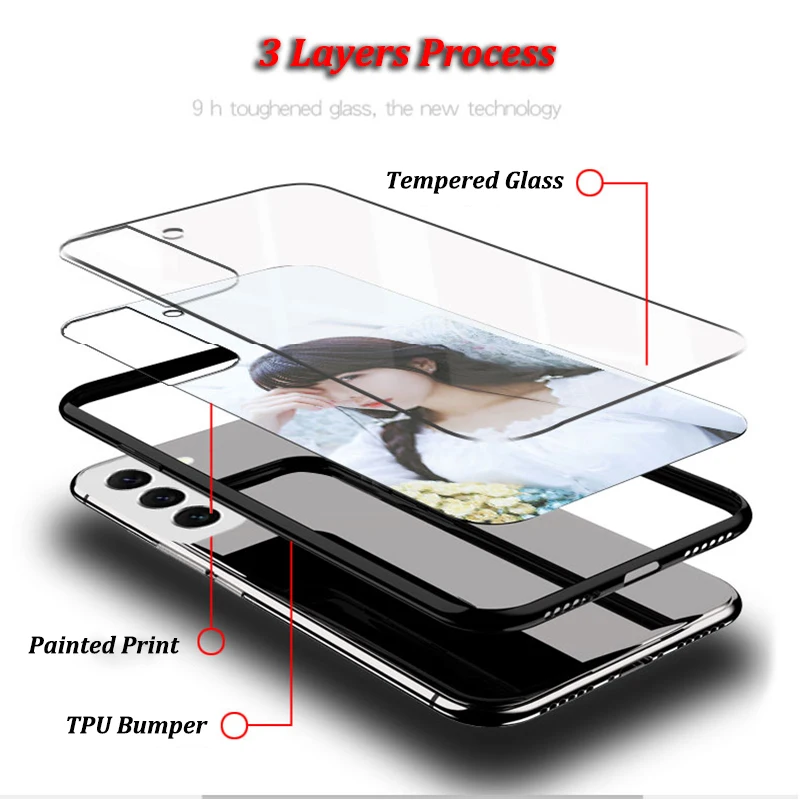 DIY Case for Nubia Red Magic 10 Pro 9S 9 8S 5G 3 Tempered Glass Cover Custom Photo Logo Name Printing Shell Phone Fundas