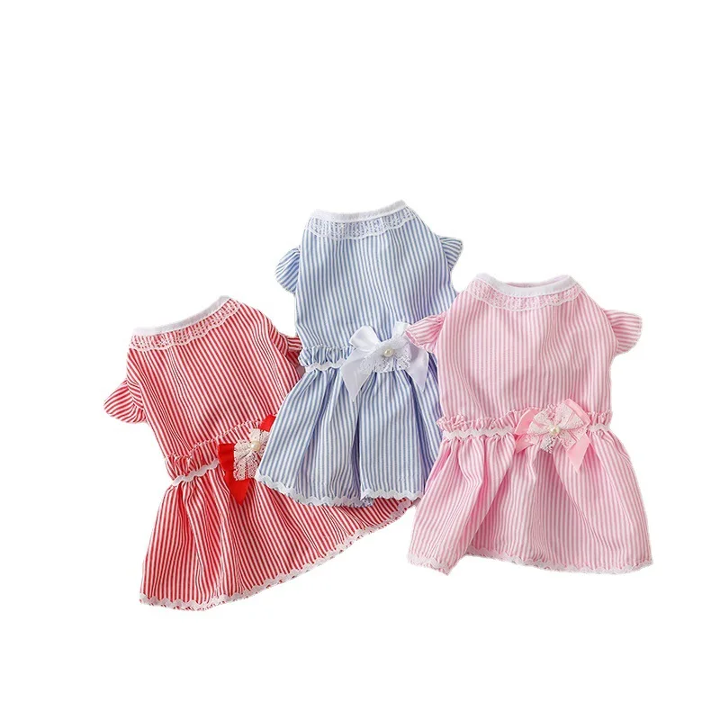 Cat Clothes Kitty Summer Dress Puppy One Piece Corduroy Skirt For Small Breeds Ropa Perro Chihuahua Apparel Dress for Cat