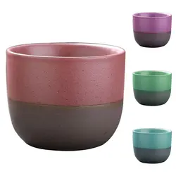 Ceramic Kung Fu Tea Bowl Coffee Cup Kiln Transformation Matte Water Cup Retro Crude Pottery Household Creative Drinkware