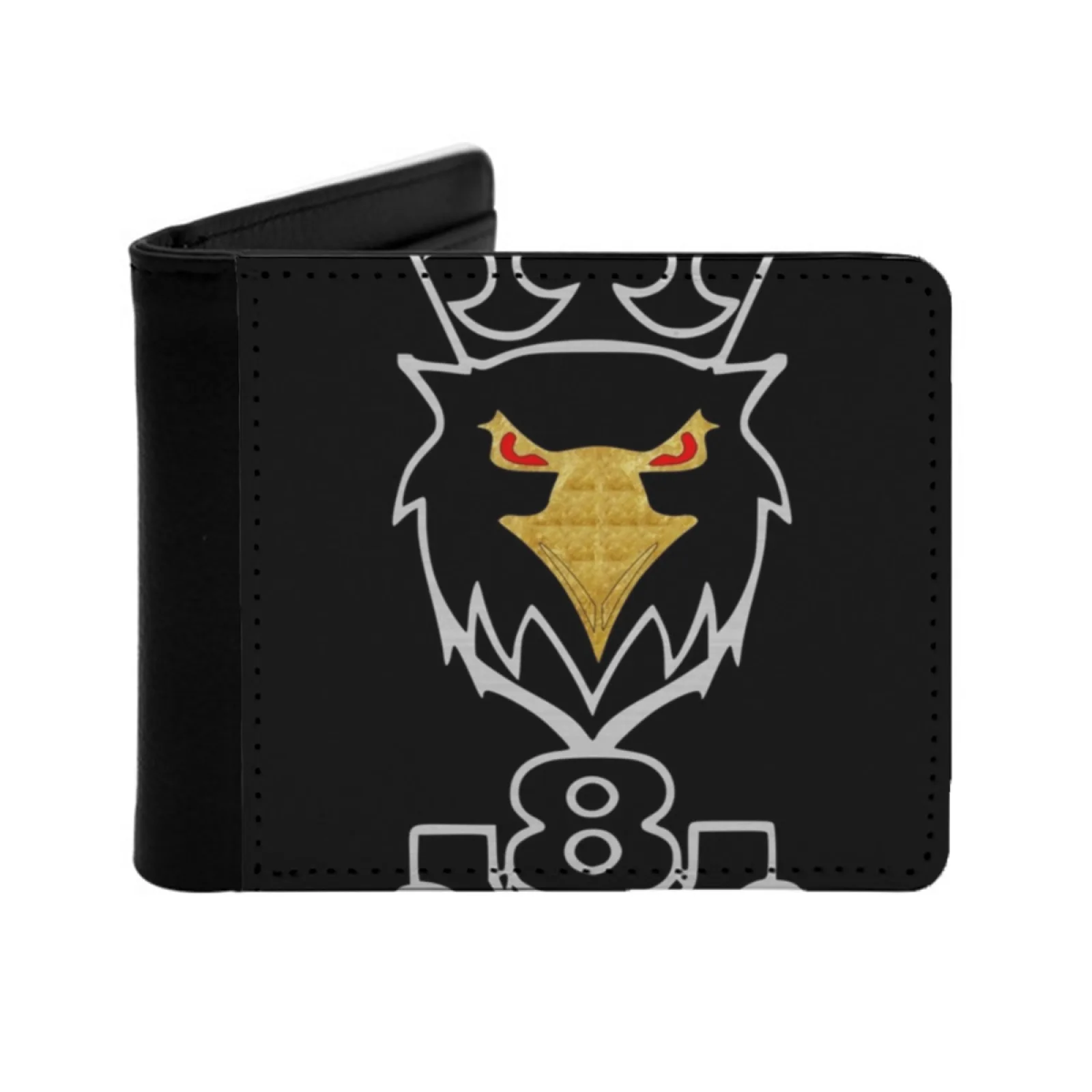 V8 Griffin King Of The Road Brushed Slver Personalized Wallet For Men And Women Pu Leather Short Pocket Purse V8 Truck Lorry