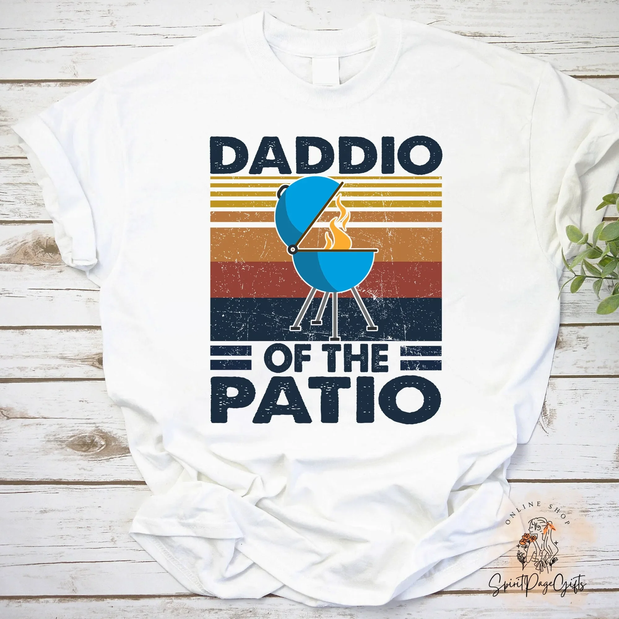 Daddio Of The Patio Vintage T Shirt BBQ Barbecue Lovers Father s Day Daddy For Dad