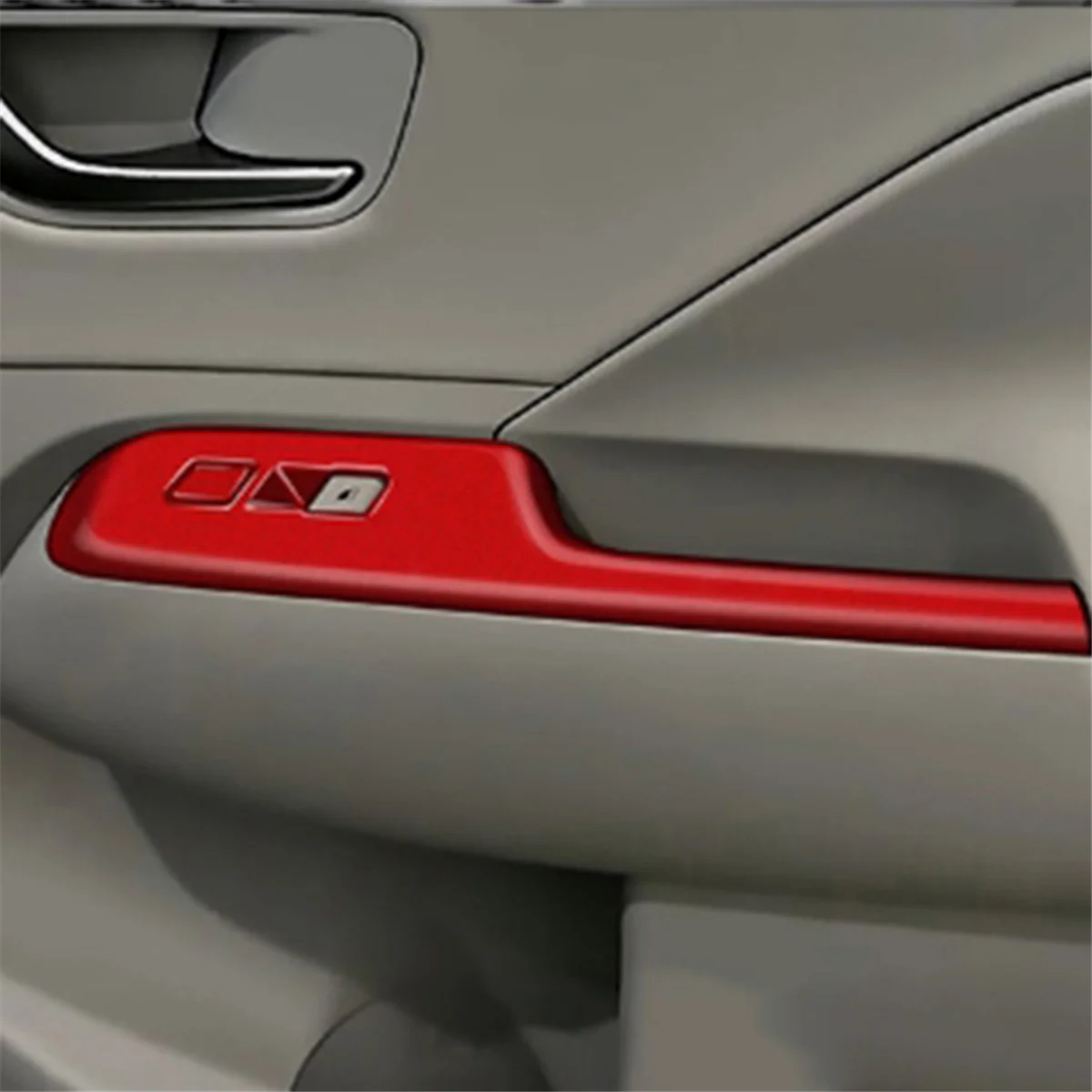 

Панель крышки подлокотника двери автомобиля для Hyundai KONA 2024+, кнопка переключателя подъема окна, рамка красного цвета — L49A