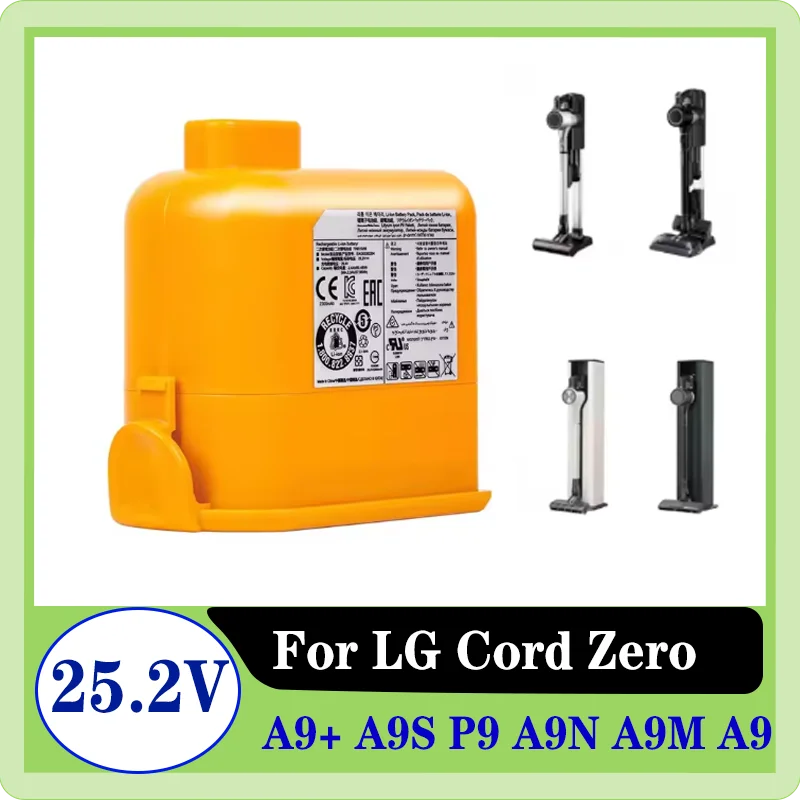 Литий-ионный аккумулятор LGA9 емкостью 5000 мАч для пылесоса LG Cord Zero A9 Series A9 S P9 A905M A907GMS A9 MAX A9MASTER2X A958/SK/SA Литий-ионный аккумулятор LGA9 емкостью 5000 мАч для пылесоса LG Cord Zero A9 Series A9 S P9 A905M A907GMS A9 MAX A9MASTER2X A958/SK/SA