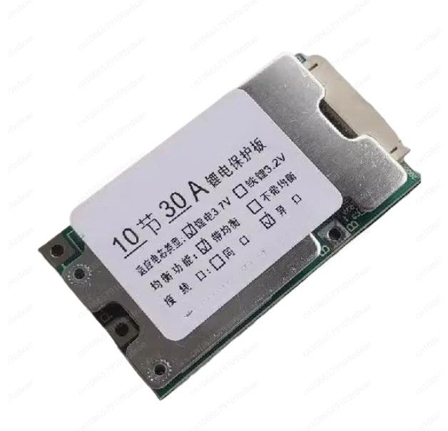 

10S 36V 30A Li-Ion Cell 18650 Battery Board BMS With Temperature Control Balance Function Protective Battery Board With Cable